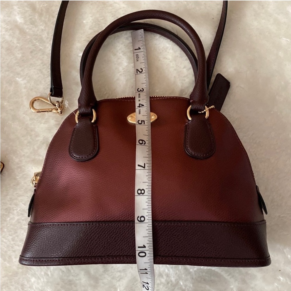 COPY - New Coach Mini Cora Crossgrain Leather Dome Satchel/Crossbody